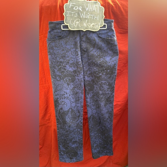 🍁364-You Are Perfect ❤️ Gloria Vanderbilt Paisley Denim - Picture 2 of 12